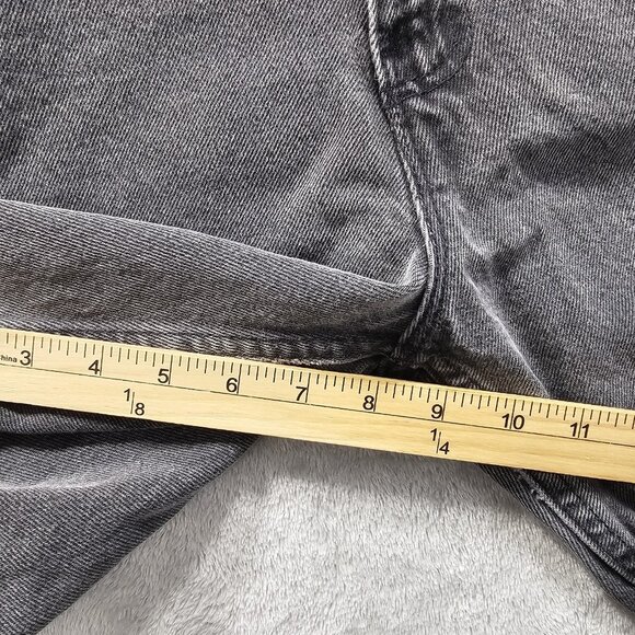 Vintage Levis 505 Shorts Mens 40 Black Orange Tab Denim Straight Grunge Work - Picture 10 of 11